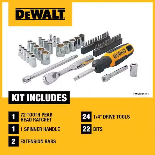 ست آچار و سری بکس دیوالت 50 عددی مدل DWMT81610
